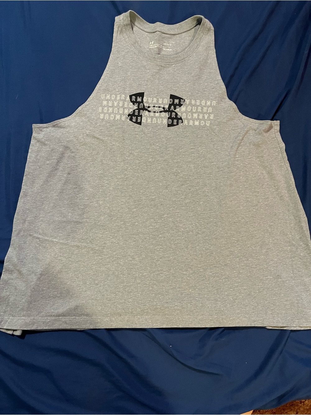 Under Armour Women's Light Gray Logo Muscle Tank